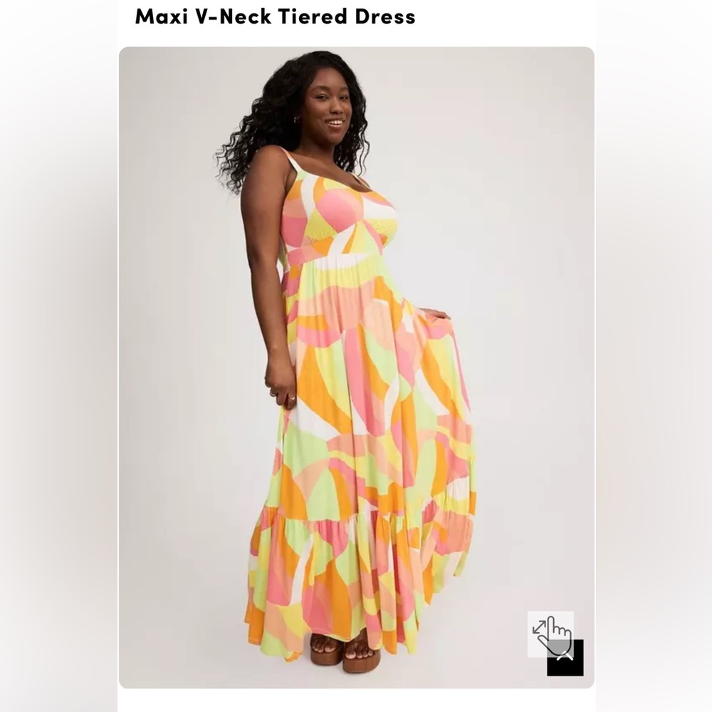Torrid Tiered Maxi Dress size 0